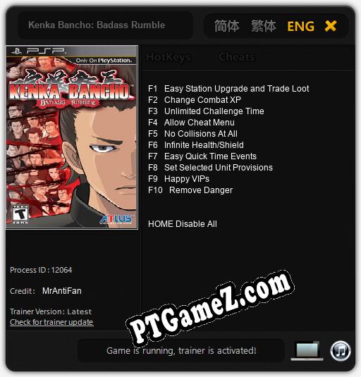Kenka Bancho: Badass Rumble: Treinador (V1.0.99)