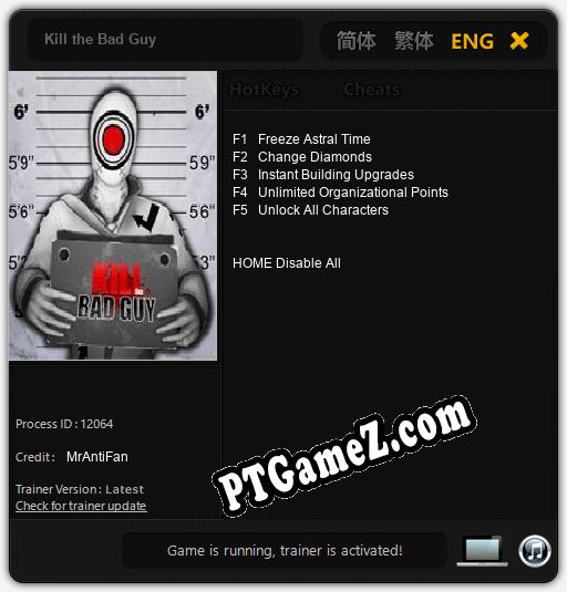 Treinador liberado para Kill the Bad Guy [v1.0.3]