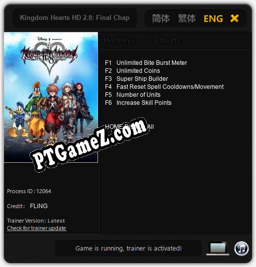 Kingdom Hearts HD 2.8: Final Chapter Prologue: Cheats, Trainer +6 [FLiNG]