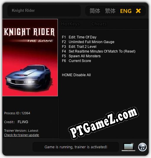 Knight Rider: Treinador (V1.0.68)