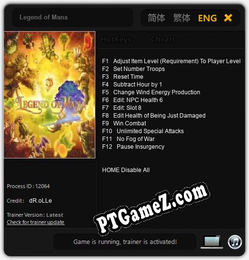 Legend of Mana: Cheats, Trainer +12 [dR.oLLe]
