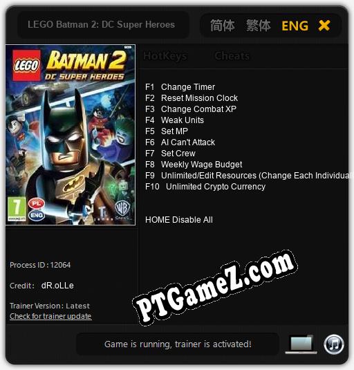 LEGO Batman 2: DC Super Heroes: Cheats, Trainer +10 [dR.oLLe]