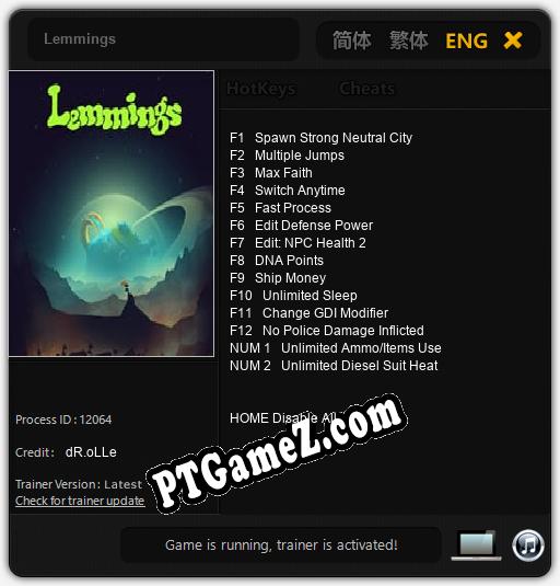 Lemmings: Trainer +14 [v1.4]