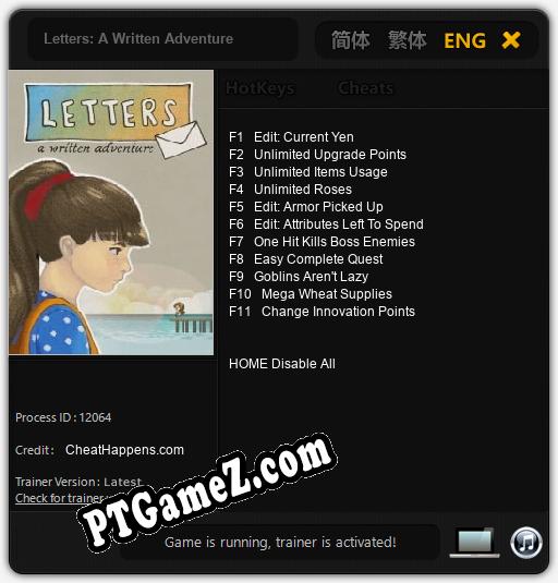 Letters: A Written Adventure: Treinador (V1.0.64)