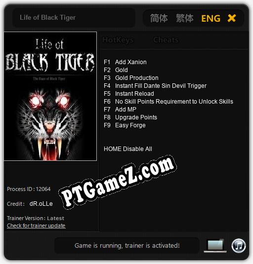 Life of Black Tiger: Cheats, Trainer +9 [dR.oLLe]
