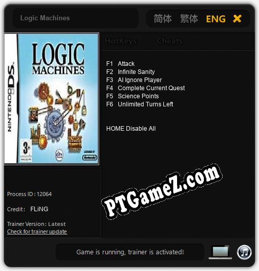 Treinador liberado para Logic Machines [v1.0.4]
