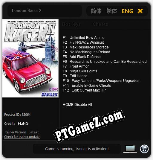 London Racer 2: Trainer +12 [v1.1]