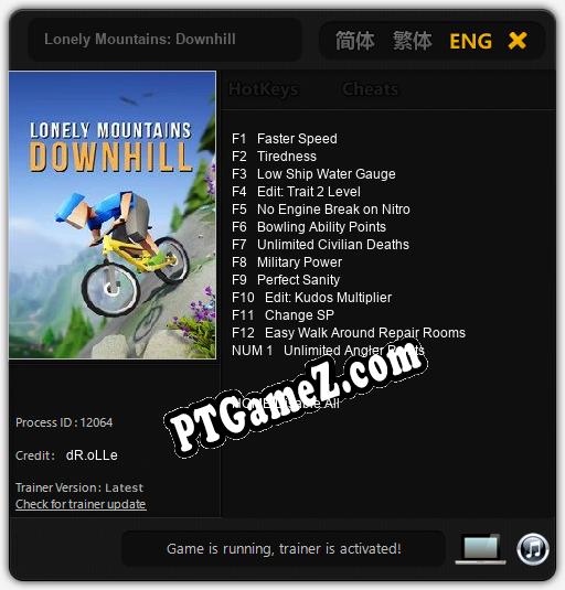 Lonely Mountains: Downhill: Treinador (V1.0.86)