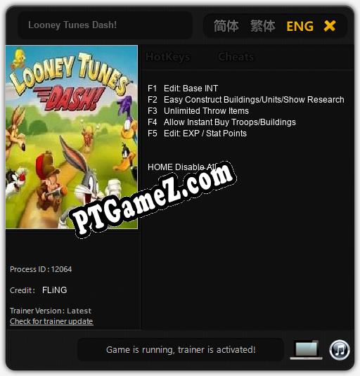 Looney Tunes Dash!: Treinador (V1.0.39)