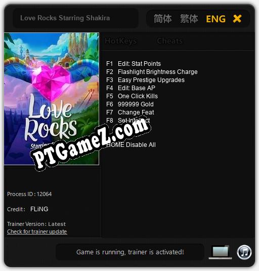 Love Rocks Starring Shakira: Cheats, Trainer +8 [FLiNG]