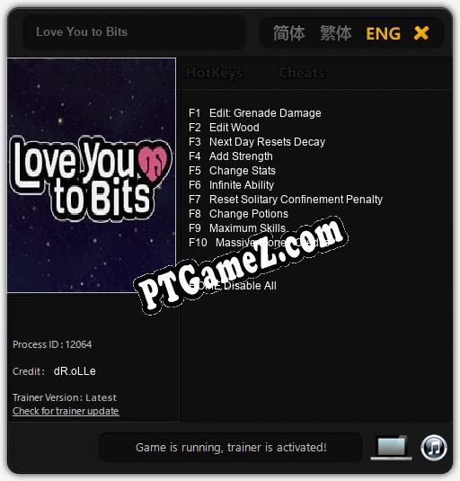 Love You to Bits: Cheats, Trainer +10 [dR.oLLe]