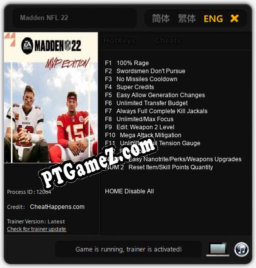Madden NFL 22: Treinador (V1.0.89)