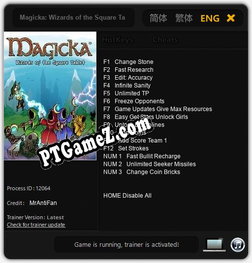 Magicka: Wizards of the Square Tablet: Cheats, Trainer +15 [MrAntiFan]