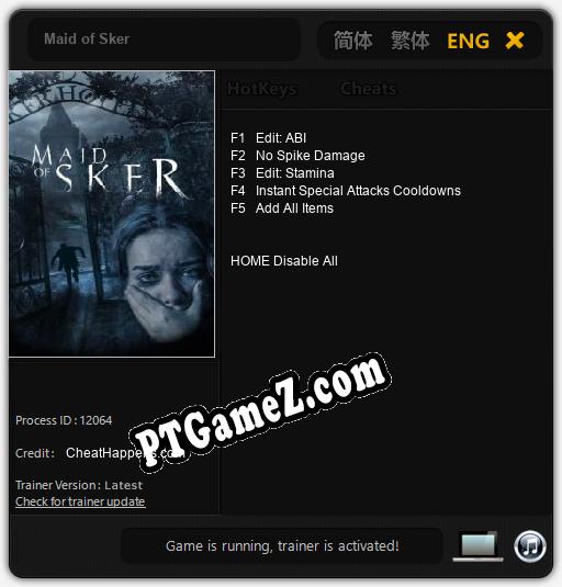 Maid of Sker: Cheats, Trainer +5 [CheatHappens.com]