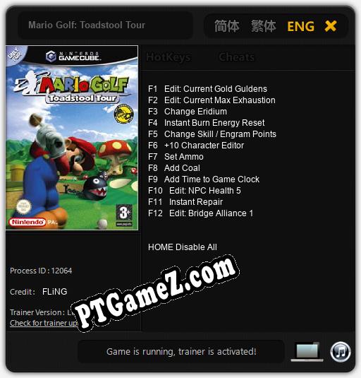Treinador liberado para Mario Golf: Toadstool Tour [v1.0.3]