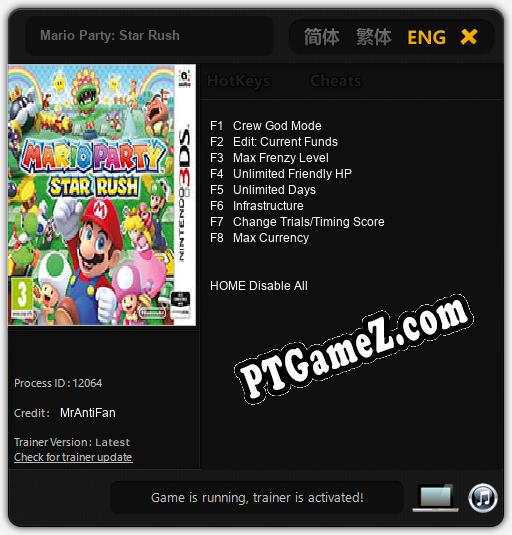 Mario Party: Star Rush: Treinador (V1.0.60)