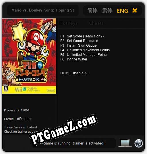 Mario vs. Donkey Kong: Tipping Stars: Trainer +6 [v1.7]