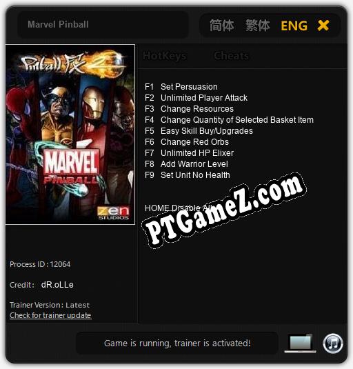 Marvel Pinball: Treinador (V1.0.54)