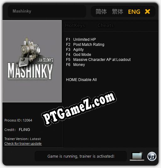 Treinador liberado para Mashinky [v1.0.4]
