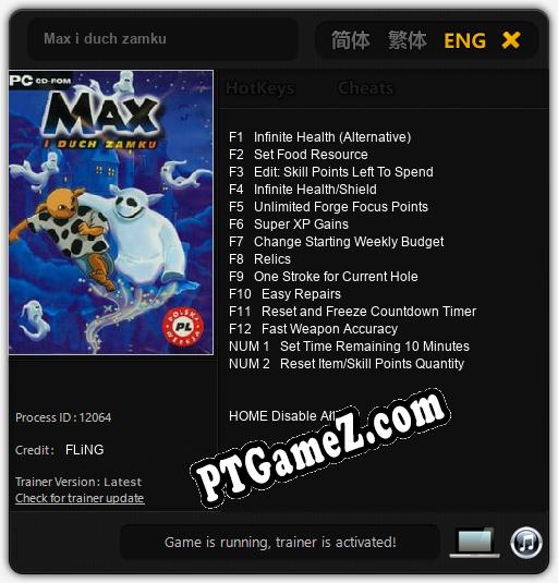 Max i duch zamku: Treinador (V1.0.84)