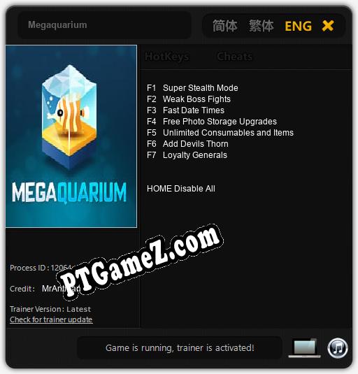 Megaquarium: Treinador (V1.0.77)