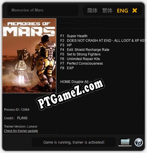 Memories of Mars: Cheats, Trainer +8 [FLiNG]