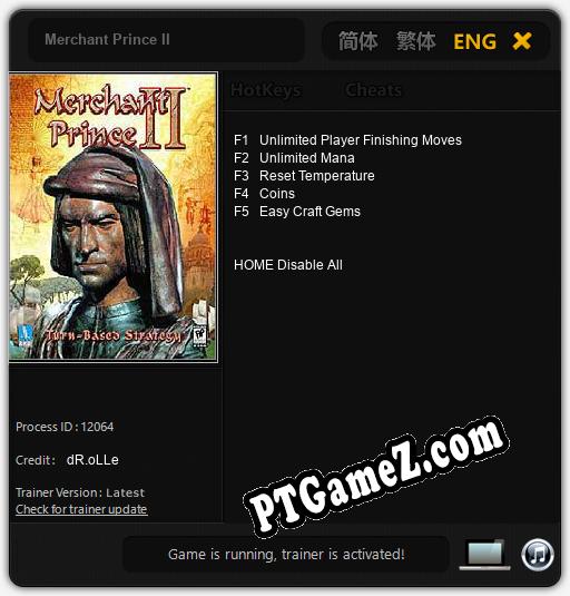 Merchant Prince II: Trainer +5 [v1.7]