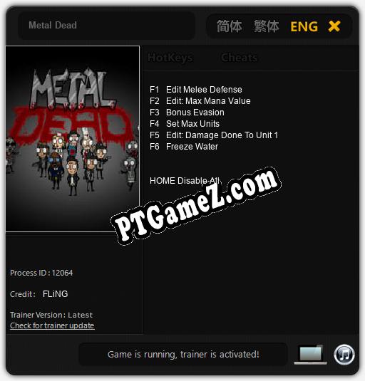 Metal Dead: Treinador (V1.0.64)