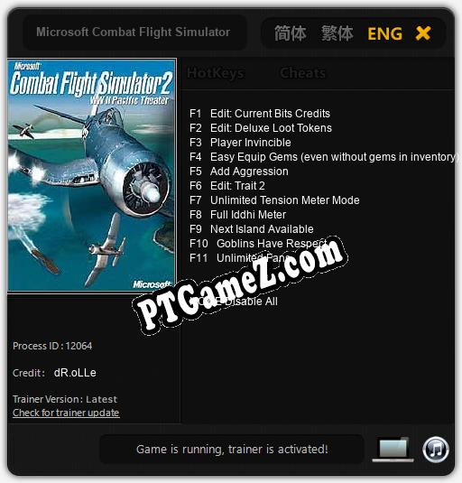 Microsoft Combat Flight Simulator 2: WWII Pacific Theater: Treinador (V1.0.8)