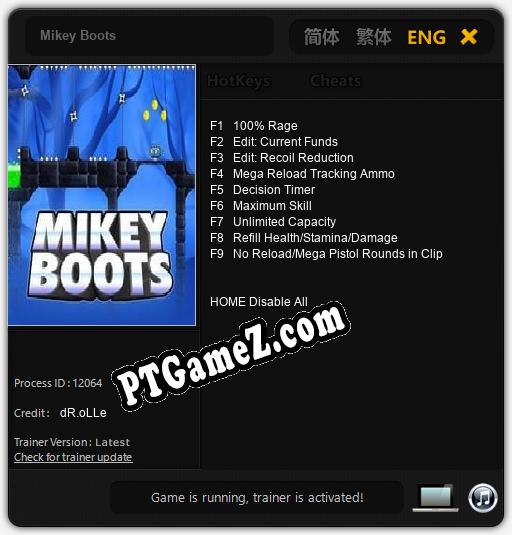 Mikey Boots: Cheats, Trainer +9 [dR.oLLe]