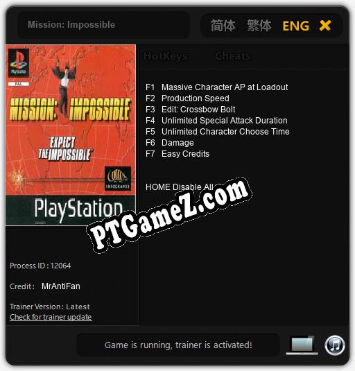 Mission: Impossible: Treinador (V1.0.35)