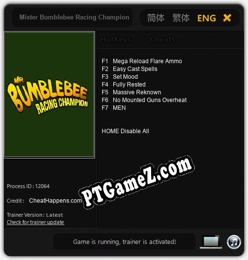 Mister Bumblebee Racing Champion: Treinador (V1.0.70)