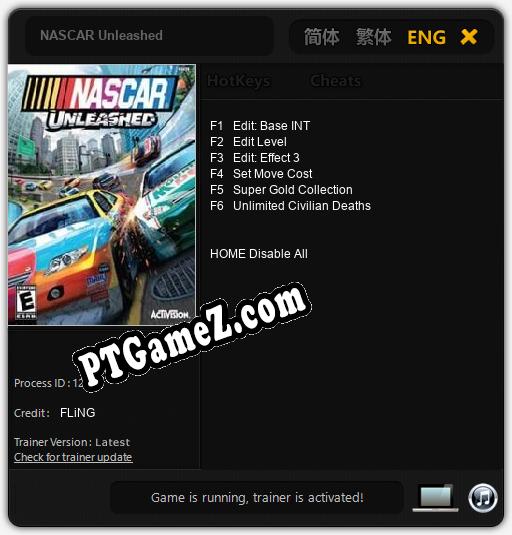 Treinador liberado para NASCAR Unleashed [v1.0.2]