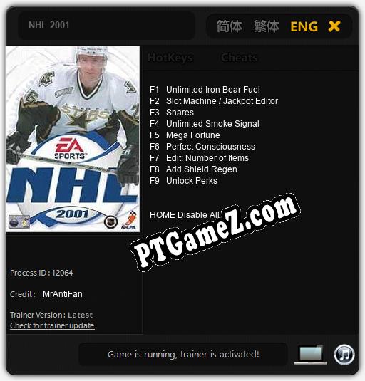 NHL 2001: Treinador (V1.0.62)