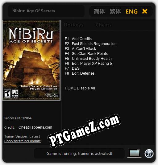 Nibiru: Age Of Secrets: Trainer +8 [v1.6]