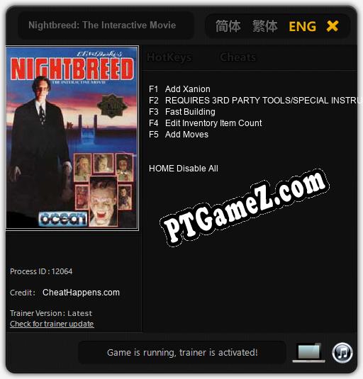 Nightbreed: The Interactive Movie: Treinador (V1.0.3)
