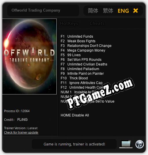 Offworld Trading Company: Treinador (V1.0.70)