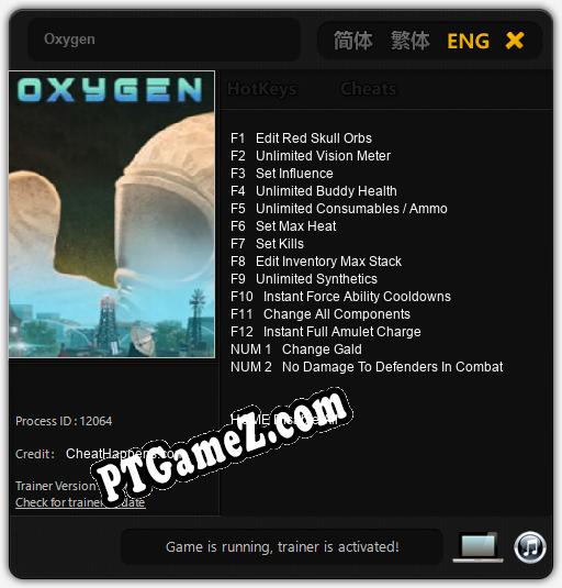 Treinador liberado para Oxygen [v1.0.6]