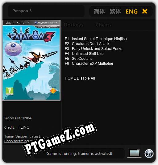 Patapon 3: Trainer +6 [v1.2]