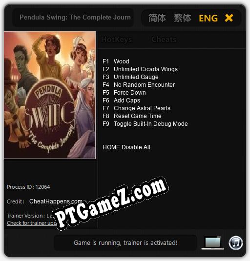 Pendula Swing: The Complete Journey: Treinador (V1.0.33)