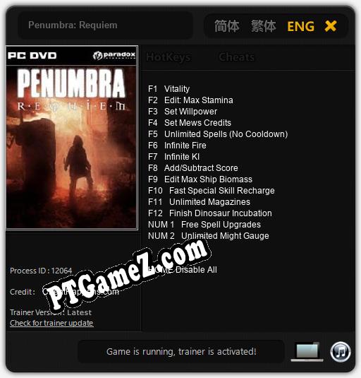 Penumbra: Requiem: Cheats, Trainer +14 [CheatHappens.com]