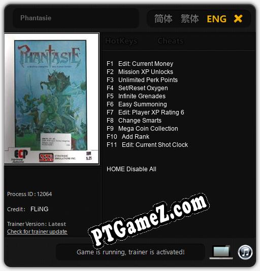 Phantasie: Treinador (V1.0.71)