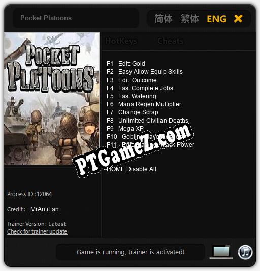 Pocket Platoons: Treinador (V1.0.78)