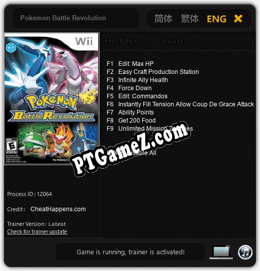 Pokemon Battle Revolution: Treinador (V1.0.42)