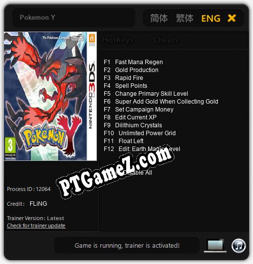 Pokemon Y: Treinador (V1.0.52)