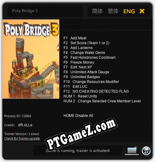 Treinador liberado para Poly Bridge 3 [v1.0.6]