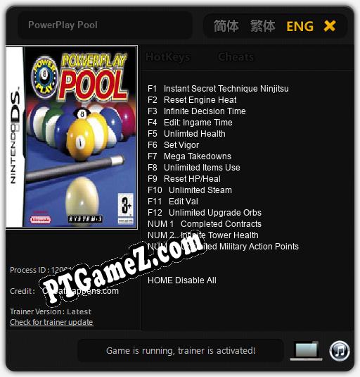 Treinador liberado para PowerPlay Pool [v1.0.8]