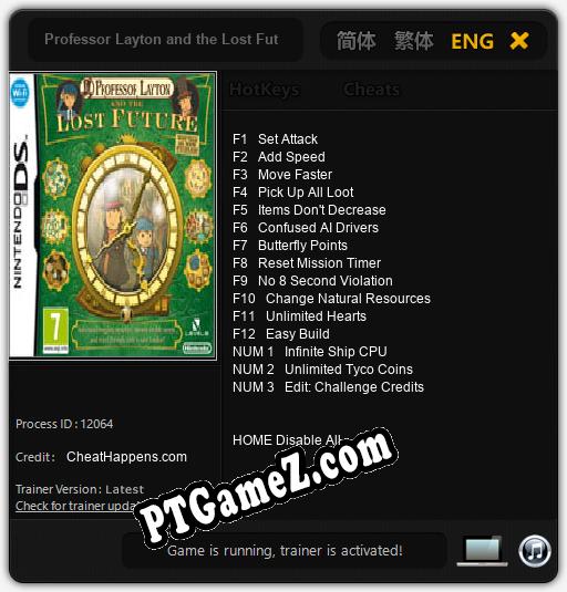 Professor Layton and the Lost Future: Treinador (V1.0.90)