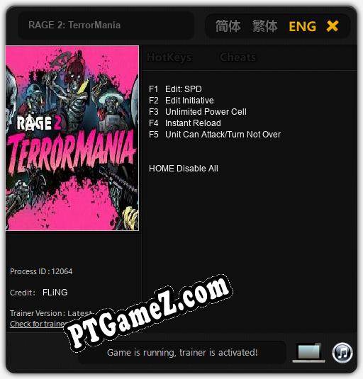 RAGE 2: TerrorMania: Treinador (V1.0.78)