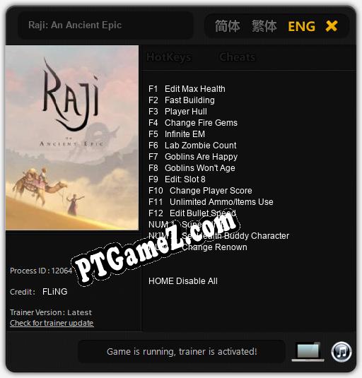 Raji: An Ancient Epic: Treinador (V1.0.89)